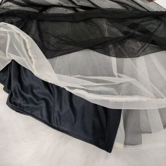 Alexia Admor New York Long Full Length Whimsy Glam Grunge Tulle Skirt in Black - Picture 6 of 13
